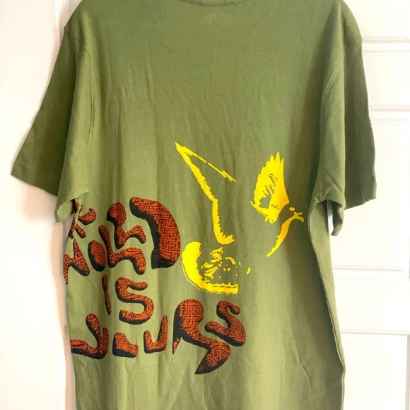 Jeff StapleT Shirt;Med;super Stretch (NWT); Olive, yellow, brownish orange, blue - Picture 2 of 4